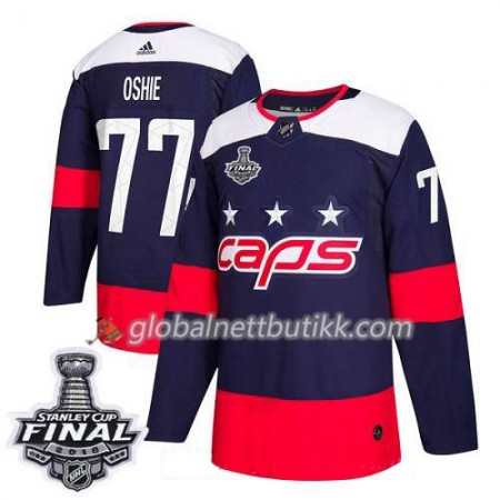 Washington Capitals Hockeydrakt T.J. Oshie 77 2018 Stanley Cup Final Patch Stadium Series Adidas Authentic - Herre